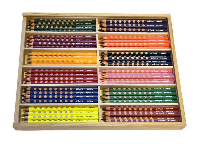 Lyra Groove fargeblyanter mix Ø10 mm, 144 stk 