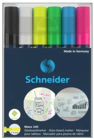 Schneider Maxx 245 glass board merkepenn Rund, 1-3 mm 