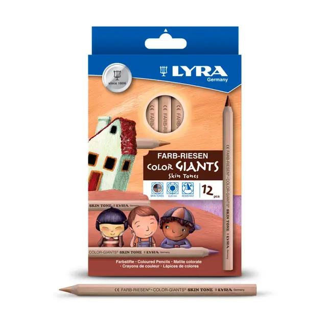 Lyra Giants fargeblyanter hudtoner Ø10 mm, 12 stk 