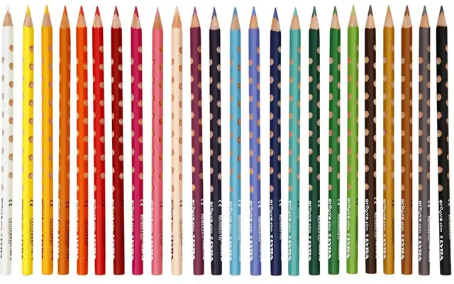 Lyra Groove Slim fargeblyanter mix Ø8 mm, 24 stk 