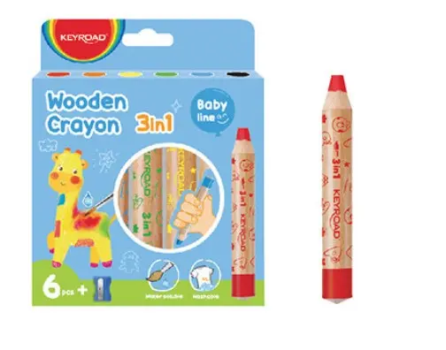 Fargeblyanter tykke 3 i 1 6 stk 