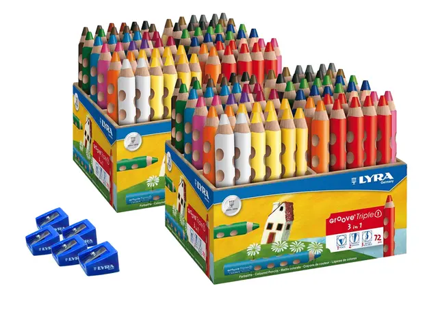 Lyra Groove Triple storpakke Ø15 mm, 144 stk + 5 spissere 