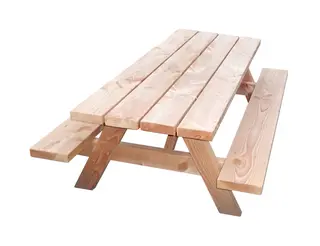 Bord/benk for voksne + rullestolplass L265 x B143 x H73/43 cm