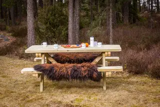 Bord/benk for voksne L180 x B143 x H73/43 cm