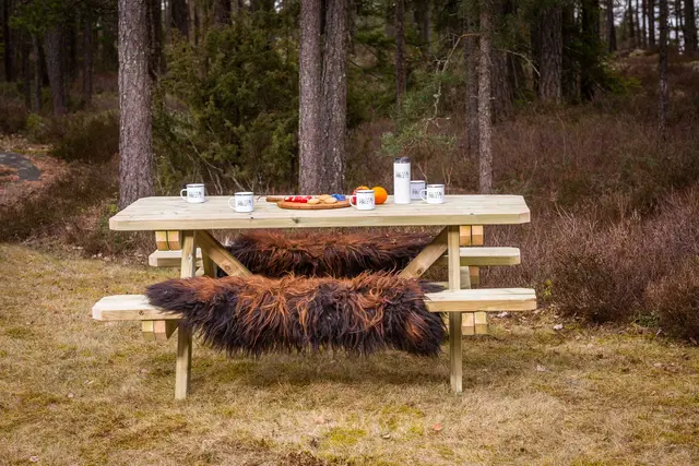 Bord/benk for voksne L180 x B143 x H73/43 cm 