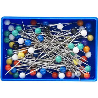 Knappenåler med plasthode 75 stk