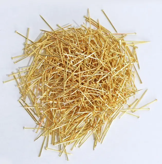 Miniknappenåler i messing 35 g 