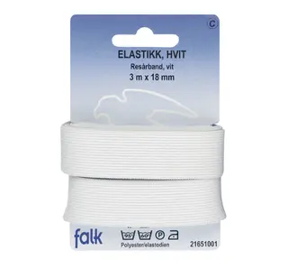 Strikk hvit B18 mm