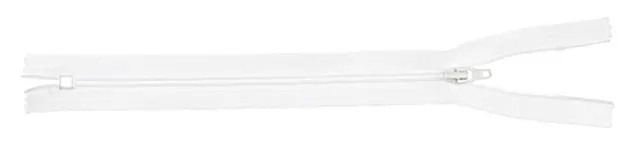 Glidelås hvit L20 cm, 5 stk 