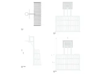 Goliath arenamål med baskettopp B300 x D90 x H375 cm
