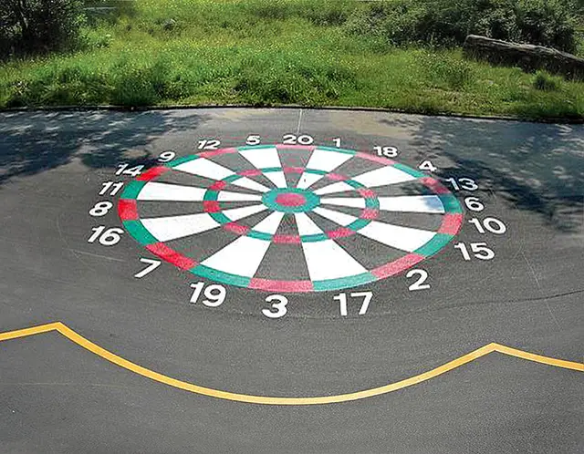 Darttavle asfaltoppmerking Ø400 cm 