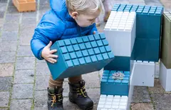 Uteklosser bl&#229; og gr&#229; L30 x B15 x H15,9 cm, 26 stk