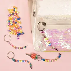 Plastperler bokstaver og kongo &#216;7-9 mm, 1000 stk