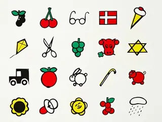 Klistremerker solbær 20 motiver