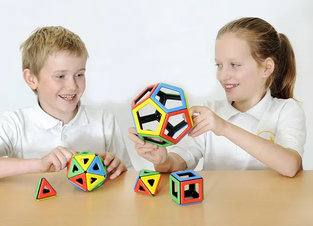 Polydron magnetbyggesett 50 deler 