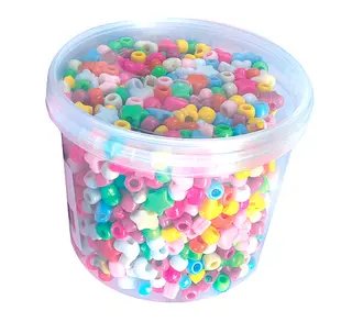 Plastperler store hull Ø5-12 mm, 1200 stk