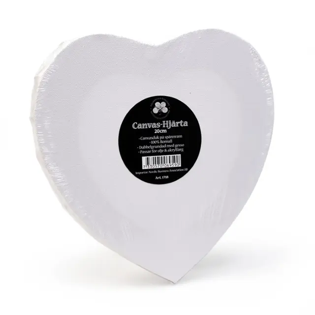 Malelerret hjerte Ø 20cm 