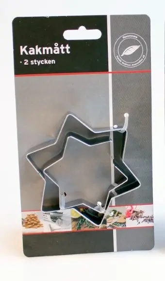 Stanseformer stjerne 2 stk 