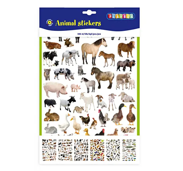 Klistremerker dyr 300 stk 