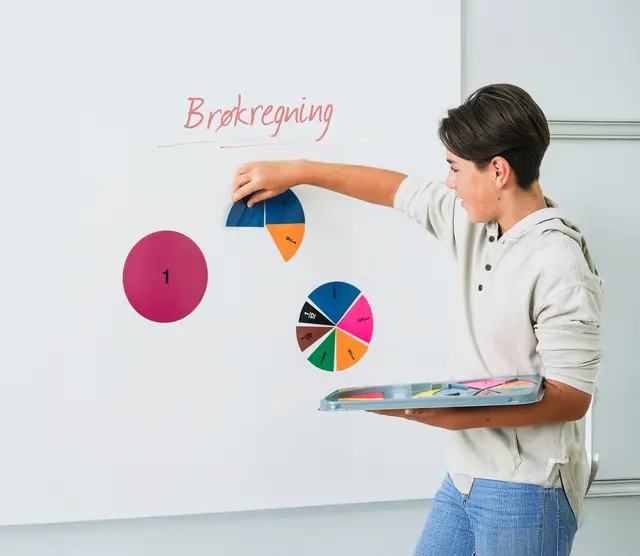 Brøkdeling av sirkel magnetisk Ø20 cm 