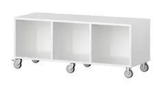 Labyrint reol 3 rom med hjul B119 x D45 x H49 cm