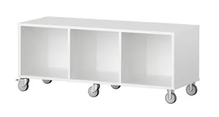 Labyrint reol 3 rom med hjul B119 x D45 x H49 cm