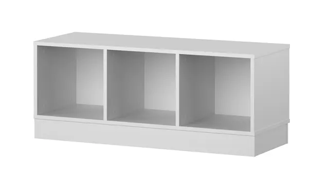 Labyrint reol 3 rom med sokkel grå B119 x D49 x H45 cm 