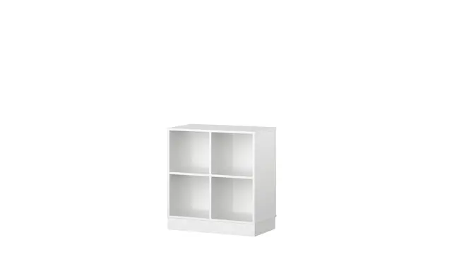 Labyrint reol 4 rom med sokkel hvit B80 x D86 x H45 cm 