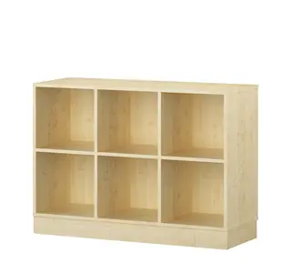 Labyrint reol 6 rom liggende med sokkel B119 x D45 x H86 cm