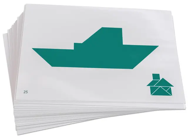 Tangram illustrasjonskort 25 stk 