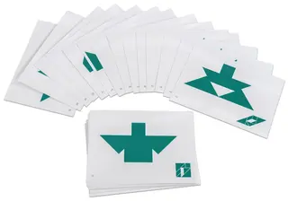 Tangram illustrasjonskort 25 stk