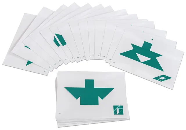 Tangram illustrasjonskort 25 stk 