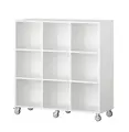 Labyrint reol 9 rom med hjul B119 x D45 x H123 cm