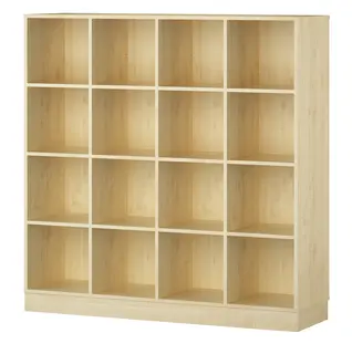 Labyrint reol 16 rom med sokkel B158 x D45 x H160 cm