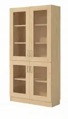 Labyrint materialskap med glassdører bj B100 x D32 x H200 cm