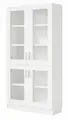 Labyrint materialskap med glassd. hvit B100 x D47 x H200 cm