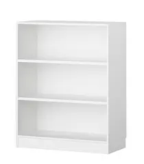 Labyrint bokhylle lav hvit B100 x D40 x H90 cm