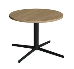Pure søylebord eik/sort Ø80 x H58 cm