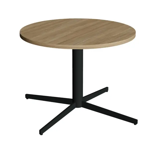 Pure søylebord eik/sort Ø80 x H58 cm 