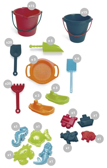 Trigonors store sandsett 100 deler 