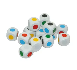 Fargeterninger 15 stk, 15 mm