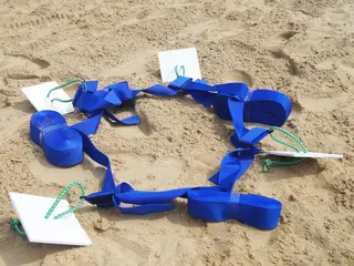 Baneoppmerking til beachvolleybane