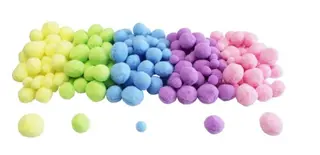 Pompons pastell 200 stk 