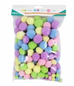 Pompons pastell 200 stk