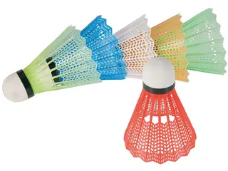 Badmintonball fargede 6 stk