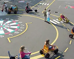 Asfaltoppmerking gule linjer 100 x 10 cm