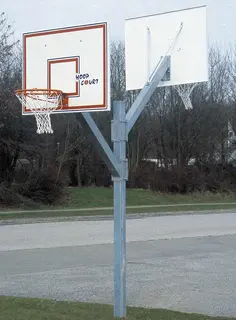 Basketballstativ 2 kurver L304 x B122 x H378 cm