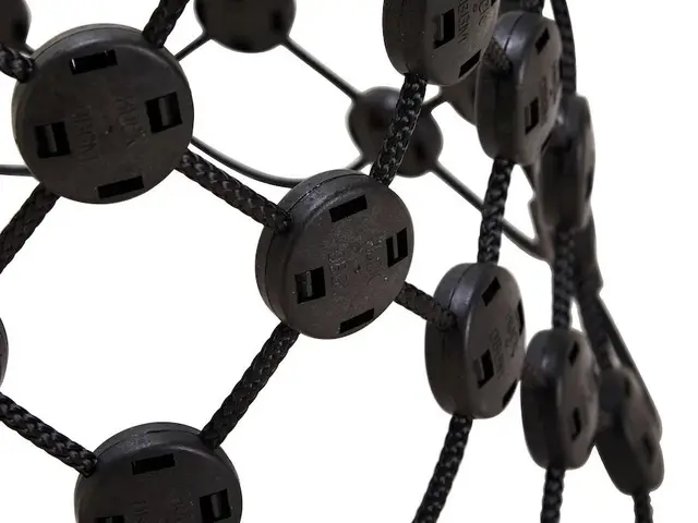 Hercules basketballnett sort Ø45 cm 