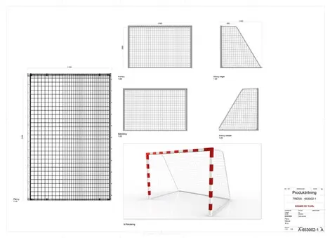 ClassicPro håndballmål B300 x D200/80 x H200 cm 