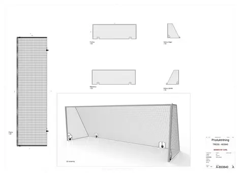 Smartlift fotballmål 11'er B732 x D200 x H244 cm 